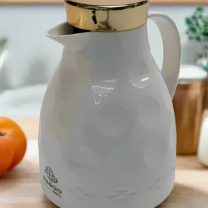 BASOO THERMOS/ VACUUM FLASK WHITE: 1000 ML, DOUBLE WALL INULATED, YOUR DRINK, ALWAYS AT THE PERFECT TEMPERATURE