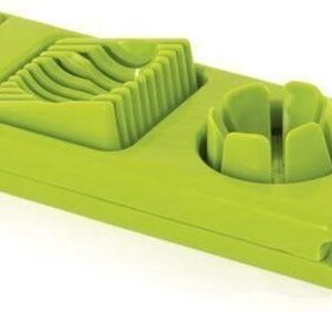 Eiersnijder met roestvrijstaal – Perfecte plakjes en partjes - groen/wit