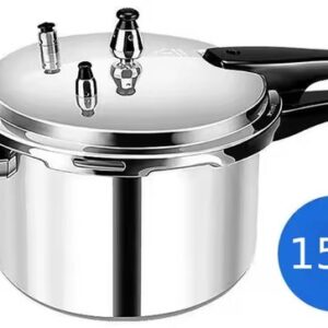 Basoo 15L Snelkookpan – Grote Aluminium Pressure Cooker voor Gasfornuis – 28 cm Diameter