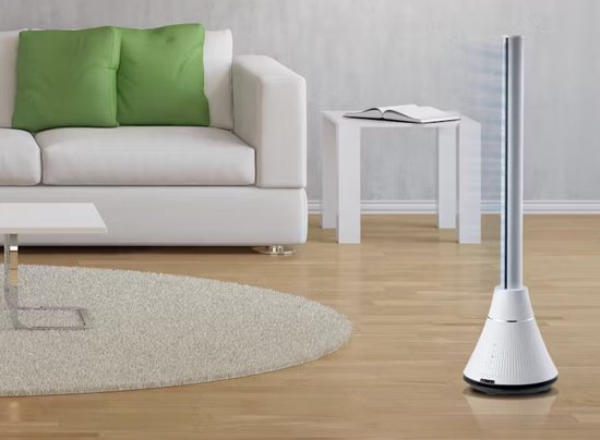 Basoo BS-7100 Torenventilator – 8 Snelheden, 3 Verwarmingsstanden, Afstandsbediening & Timerfunctie, Wit - Image 2