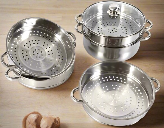 BASOO MANTO 5 -LAAGS ROESTVRIJ STALEN STOOMKOKER: BEHOUD DE SMAAK EN VOEDINGSSTOFFEN - Image 5