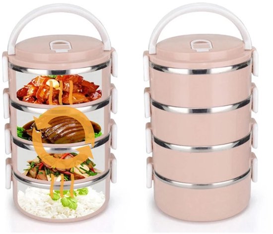Basoo 4-delige hotpot – Lunchbox - Meal Prep Bakjes - Vershoudbakjes - Multikleur - Image 2