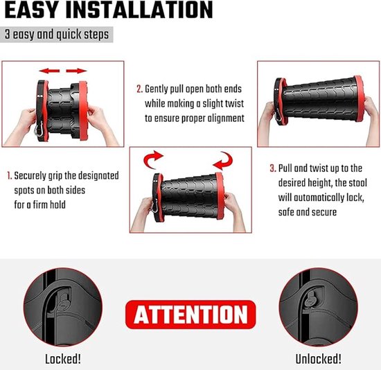 BASOO Draagbare Stoel / Opvouwbare Kruk – Jouw Draagbare Comfortoplossing | Zwart - Image 3