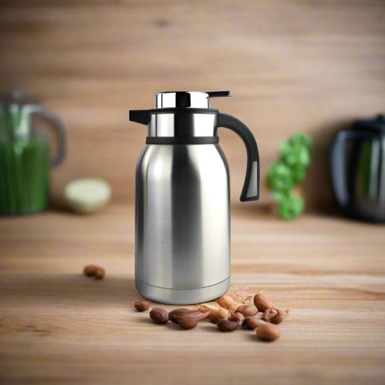 Basoo Thermos Vacuüm Flask Zilver: 2500 ml, Roestvrij Staal, Voor Jarenlang Plezier - Image 3