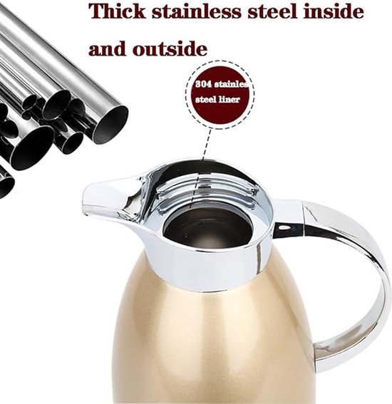 Basoo Thermos Vacuüm Flask Wit: 2500 ml, Roestvrij Staal, Voor Jarenlang Plezier - Image 2