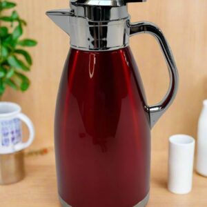 Basoo Thermos Vacuüm Flask Rood: 2500 ml, Roestvrij Staal, Voor Jarenlang Plezier