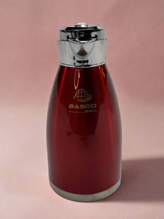 Basoo Thermos Vacuüm Flask Rood: 2500 ml, Roestvrij Staal, Voor Jarenlang Plezier - Image 5