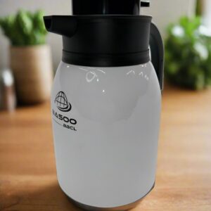 Basoo Thermos Vacuüm Flask Wit: 2000 ml, Roestvrij Staal, Voor Jarenlang Plezier