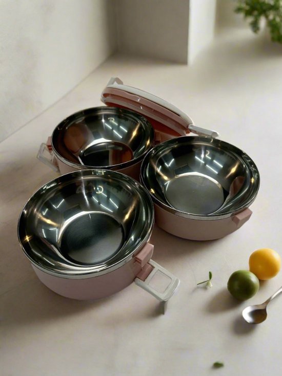 Basoo 4-delige hotpot – Lunchbox - Meal Prep Bakjes - Vershoudbakjes - Multikleur - Image 4