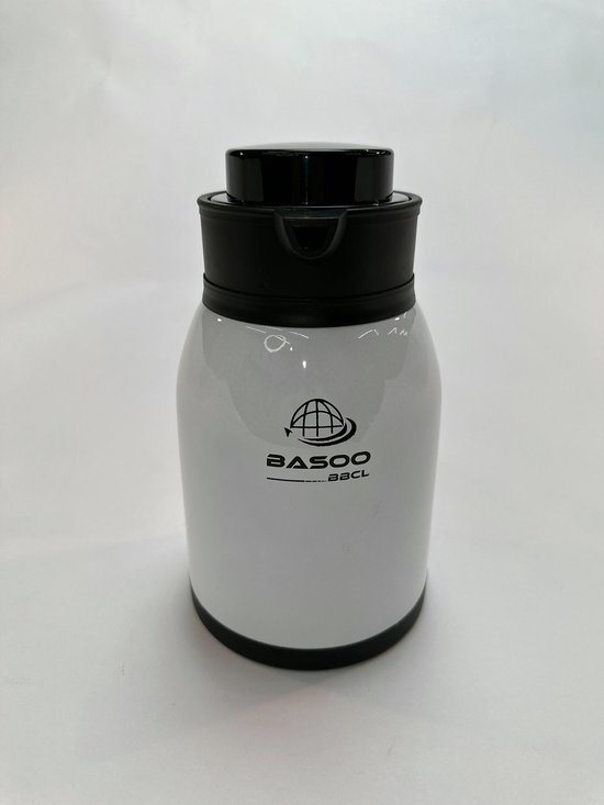 Basoo Thermos Vacuüm Flask Wit: 2000 ml, Roestvrij Staal, Voor Jarenlang Plezier - Image 2