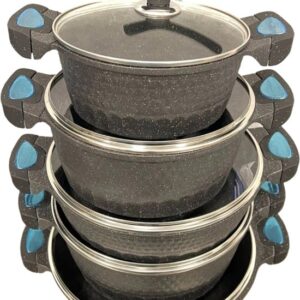 Basoo 5-delige pannenset – Roestvrij staal & anti-aanbak – Stijlvol & duurzaam