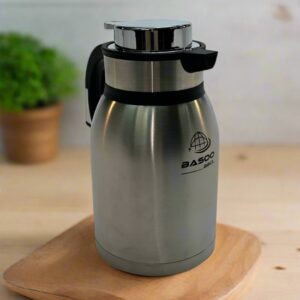 Basoo Thermos Vacuüm Flask Zilver: 2500 ml, Roestvrij Staal, Voor Jarenlang Plezier